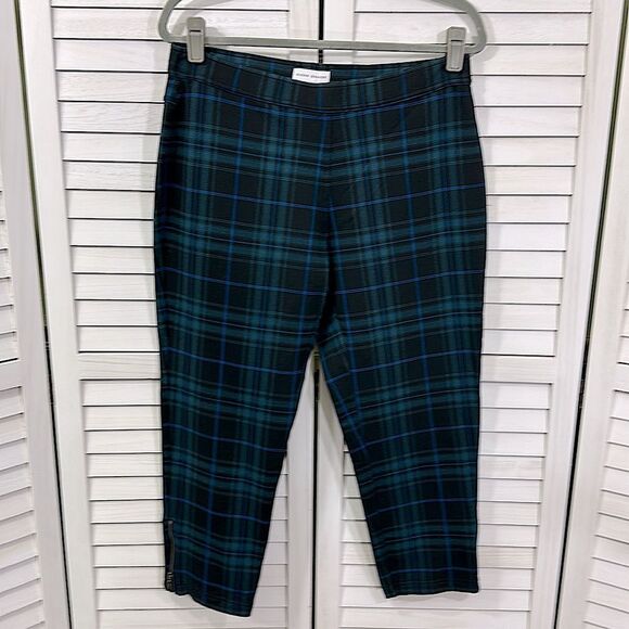Susan Graver Pants Size MP French Knit Plaid - Picture 3 of 12